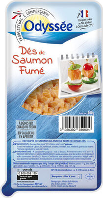 Dés de saumon fumé
