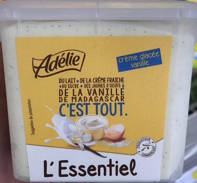 Adélie L'Essentiel Crème glacée vanille le bac de 500