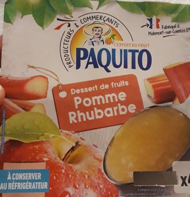 Dessert de fruits pomme rhubarbe