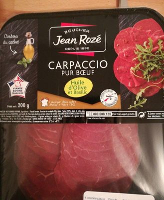 Carpaccio pur boeuf