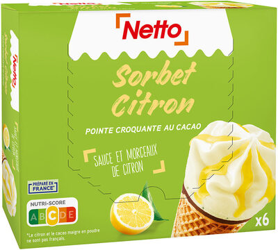 Cône citron (S) sauce au citron et morceaux de citron x6 - 120mL