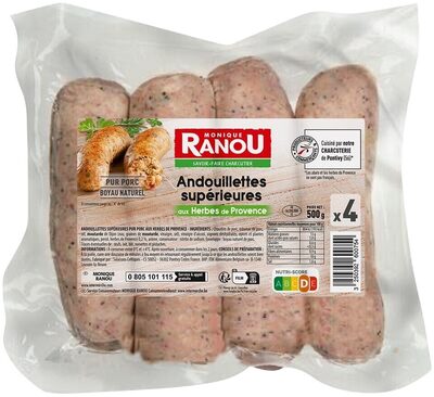 ANDOUILLETTES SUP HERBES DE PROVENCE (SAISONNIER d'avril à septembre) 4x125g RANOU