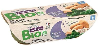 Bol bio épinard ricotta pâtes - 8 mois- 2x200g