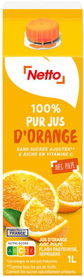 Pur jus orange pulpe brique 1l