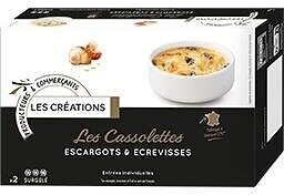 CASSOLETTES D'ESCARGOTS ECREVISSES SAUCE CREME D'AIL - 2* 100g - FESTIF