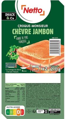 Croque monsieur chevre jambon