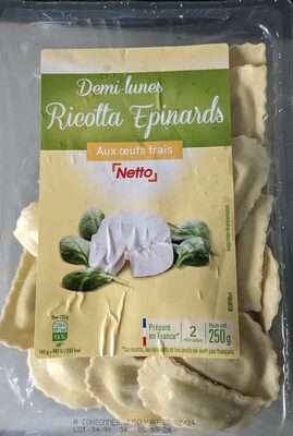 Demi-lunes Ricotta Épinards