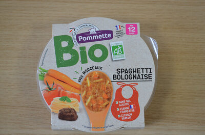 Assiette bio spaghetti bolognaise 230g - 12 mois