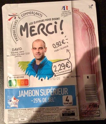 Jambon cuit de qualité supérieure