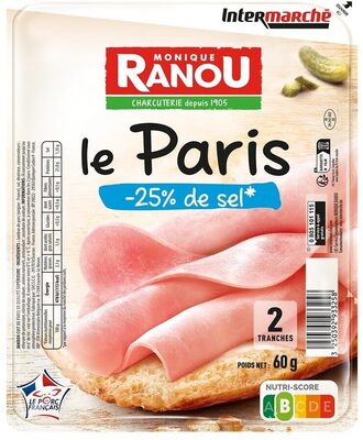 Jambon paris dd tsr 2t 60g