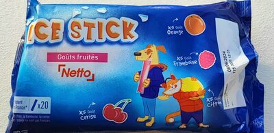 Ice Stick - goût orange- citron - framboise - cerise (GE) x20 - 40mL