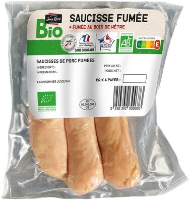 3 saucisses fumées BIO 3x100g
