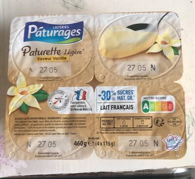 Paturette légère saveur vanille