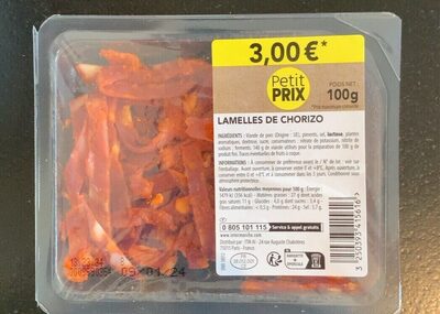 Lamelles de chorizo 100g fe