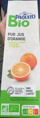 Pj orange sans pulpe bio brique 1l