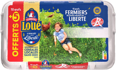 10 + 5 x Œufs fermiers Label Rouge de poules élévées en liberté