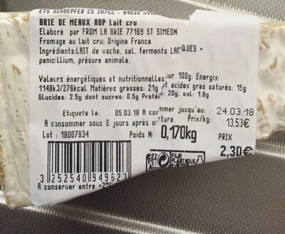 Brie De Meaux Aop