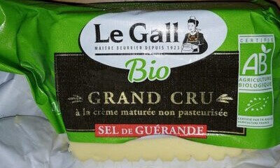 Beurre grand cru BIO doux au sel de Guérande