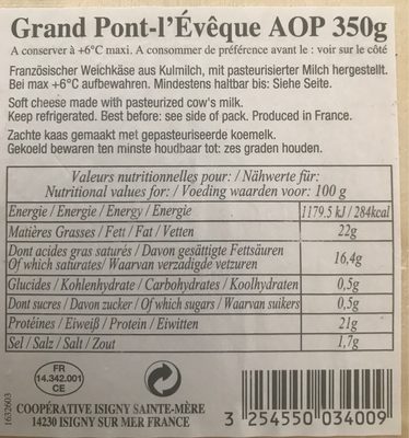 Grand Pont L'evêque Aoc Pyrogravé
