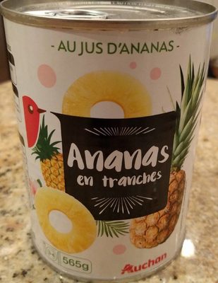 Ananas en tranches au jus d'ananas