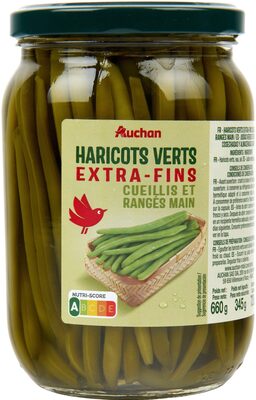 Haricots verts extra-fins cueillis et rangés main