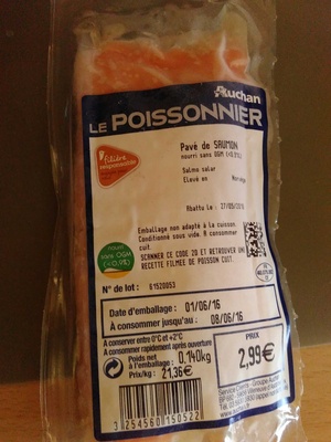 Pave de saumon le poissonnier