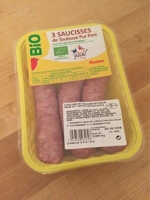 Saucisse de Toulouse Auchan
