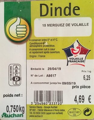 Merguez de Volaille