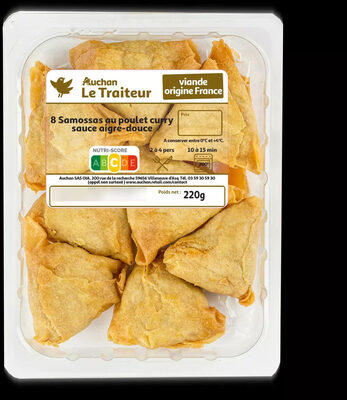 Samossas au poulet et curry x 8