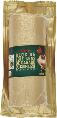 Bloc de foie gras de canard du Sud-Ouest avec morceaux