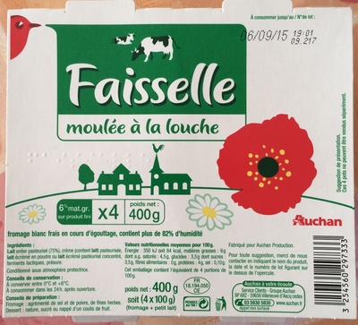 Faisselle moulée à la louche (6% MG)
