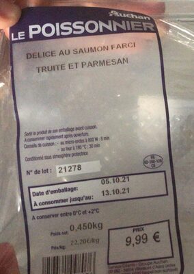 DELICE AU SAUMON FARCI TRUITE ET PARMESAN