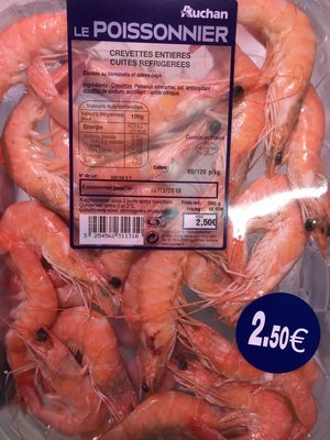 Le poissonnier - Crevettes entières cuites réfrigérées