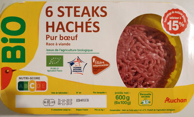 6 Steaks Hachés Bio