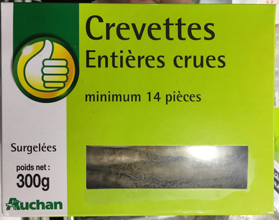 Crevettes entières crues