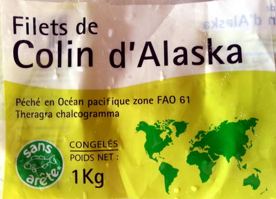 Filets de Colin d'Alaska, Congelés
