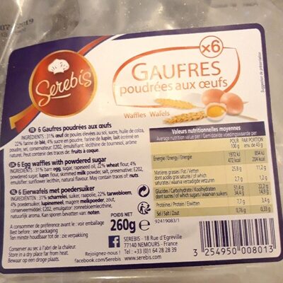 Gaufres poudrées aux oeufs