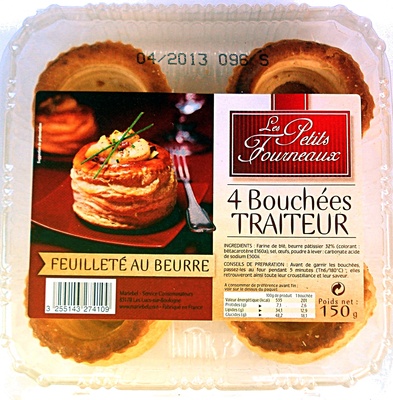 4 Bouchées Traiteur feuilleté au beurre