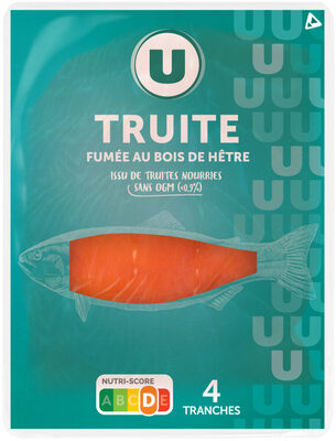 Truite fumée au bois de hêtre, 4 tranches - 120g