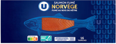 Saumon fumé Atlantique, Norvège- 16 tranches , 600g