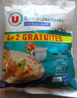 Coquilles Saint-Jacques* à la Bretonne (4 + 2 Gratuites), Surgelé