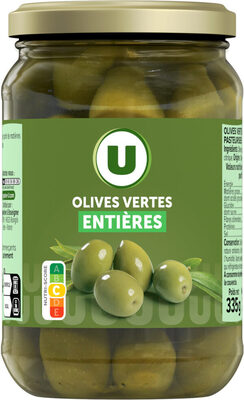 Olives vertes entières 37cl, 200g