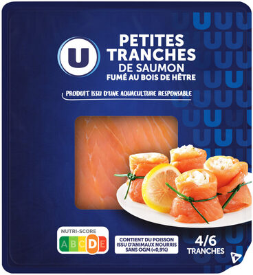 Saumon fumé Atlantique, 4 à 6 petites tranches, 150g