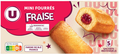 Mini gateaux fourrés fraise 5 paquets de 30g, 150g