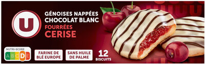 Biscuits fourrés à la cerise nappés de chocolat paquet de 150g