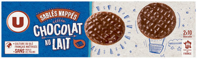Biscuits Sablés nappés au chocolat au lait étui de 200g