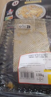 Emincé filet de poulet thym citron, barquette, 300g