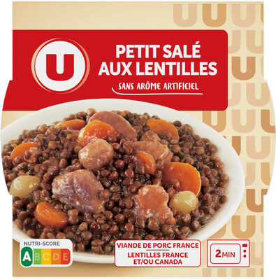 Plat cuisiné Petit salé aux lentilles barquette micro-ondable de 300g
