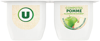 Coupelle allégée dessert de fruits pomme nature 4x100g