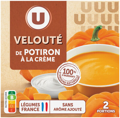 Soupe Velouté de potiron à la crème fraîche 2 briques de 30cl, 620g